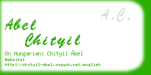 abel chityil business card