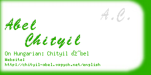 abel chityil business card